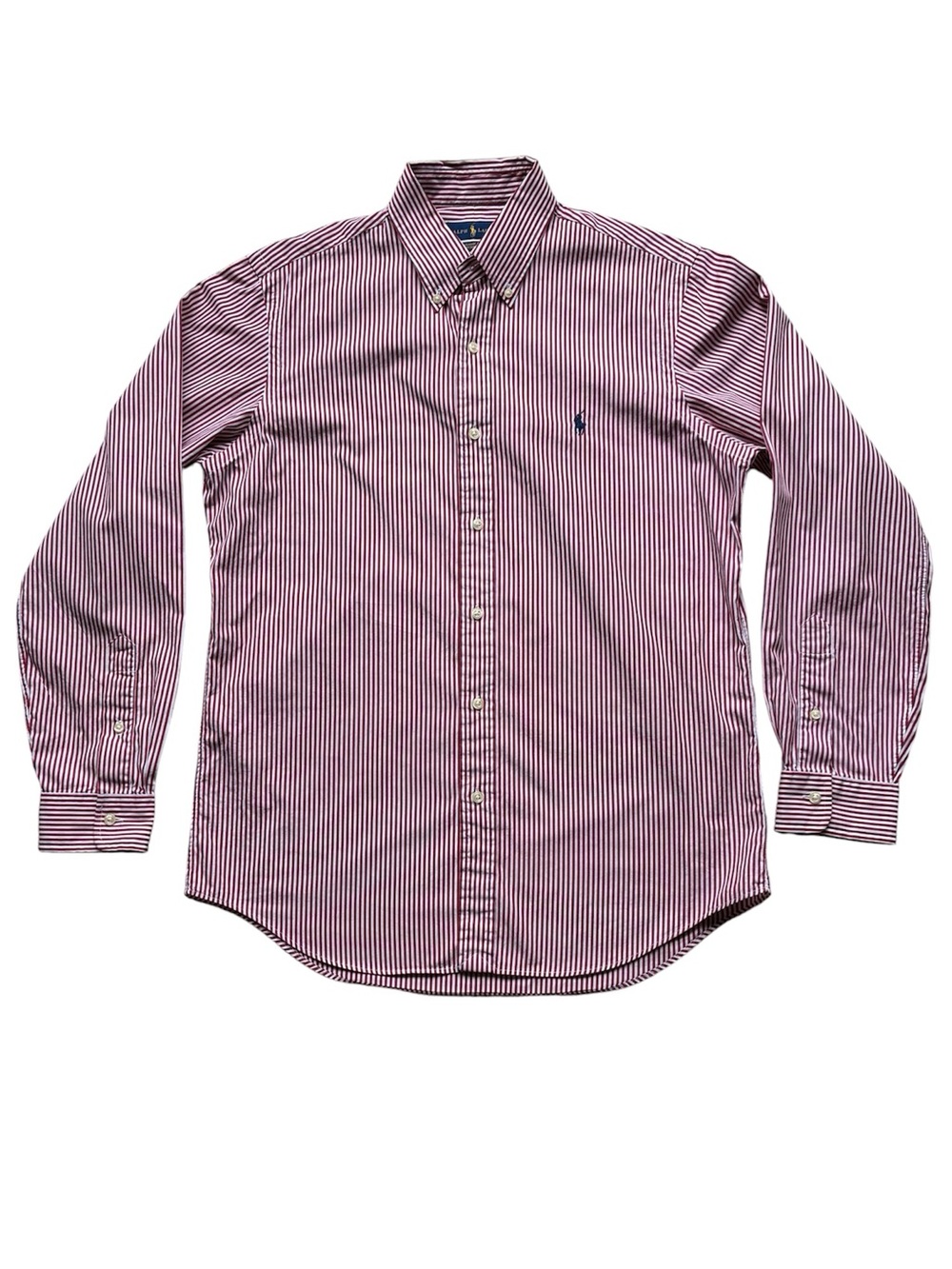 Polo Ralph Lauren Men's Red Stripe Classic Fit Button Up Shirt Size Medium